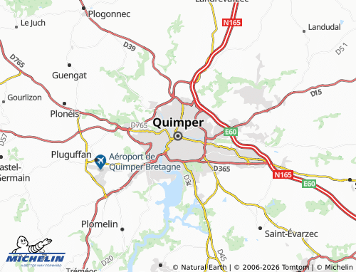 Mappa MICHELIN Quimper - ViaMichelin