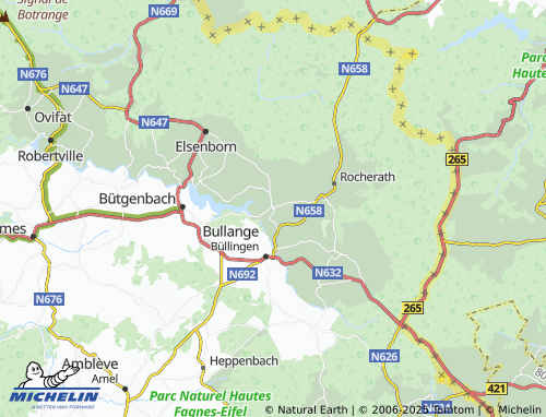 MICHELIN Wirtzfeld map - ViaMichelin