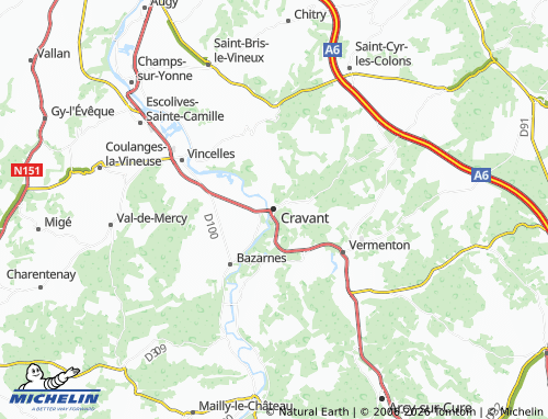 MICHELIN Cravant map - ViaMichelin
