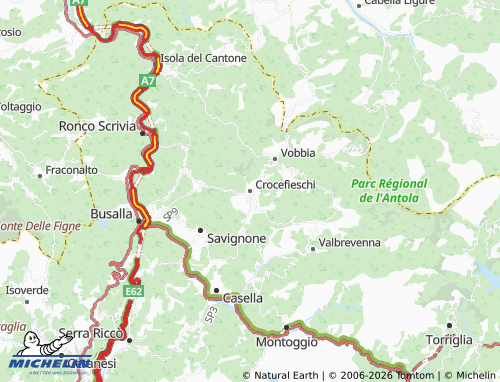 MICHELIN Crocefieschi map - ViaMichelin