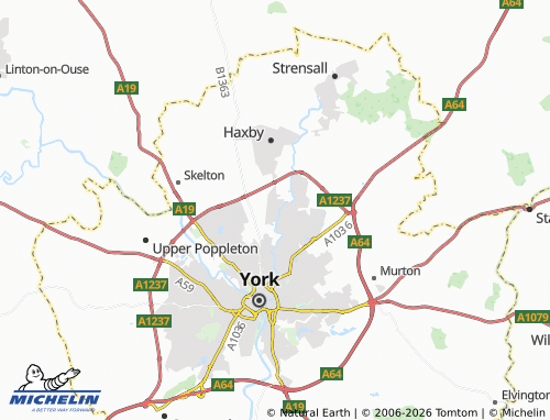 MICHELIN New Earswick map - ViaMichelin