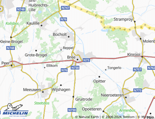 Mapa MICHELIN Bree - ViaMichelin