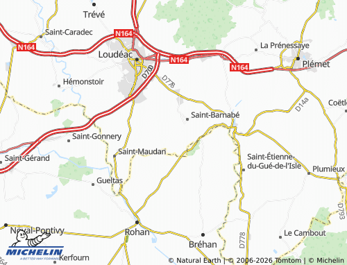 MICHELIN Le Magouet map - ViaMichelin