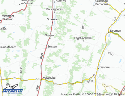 MICHELIN Monferran-Plavès map - ViaMichelin