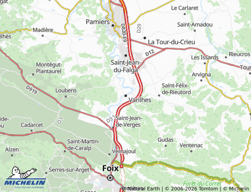 MICHELIN Varilhes map - ViaMichelin