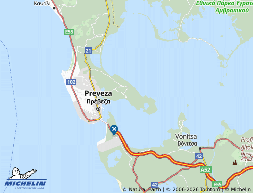 Mappa MICHELIN Agios Thomas Prevezis - ViaMichelin