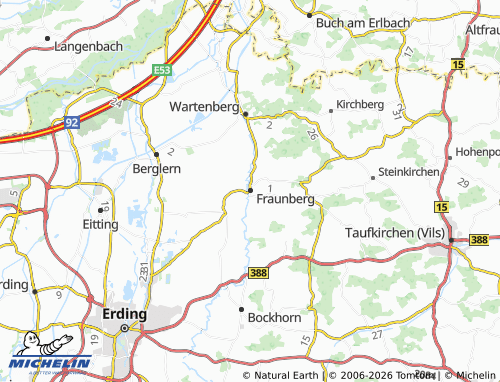 Mappa MICHELIN Fraunberg - ViaMichelin