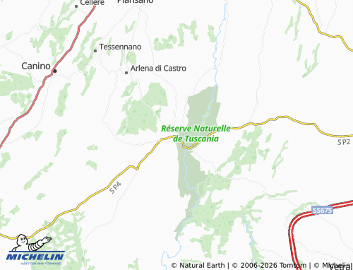 MICHELIN-Landkarte Tuscania - ViaMichelin