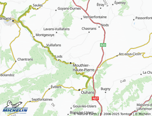 MICHELIN Hautepierre-le-Châtelet map - ViaMichelin