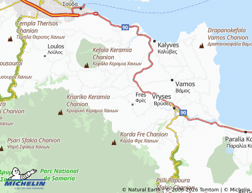 MICHELIN Pemonia map - ViaMichelin