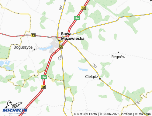 Mapa MICHELIN Byszewice - ViaMichelin