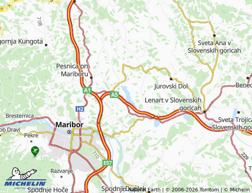 Carte MICHELIN Vosek - ViaMichelin