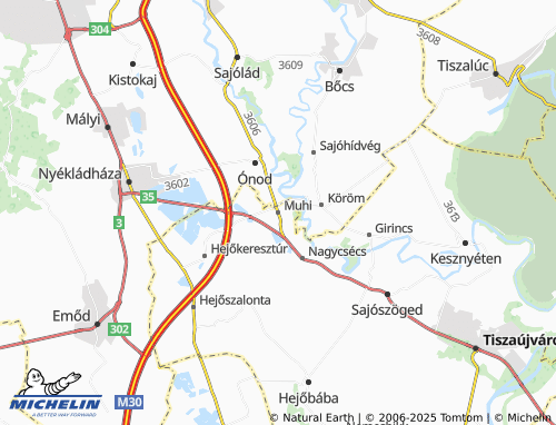 MICHELIN Muhi map - ViaMichelin