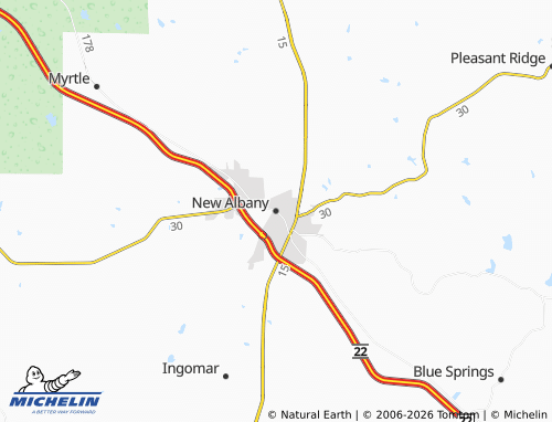 Mapa MICHELIN New Albany - ViaMichelin