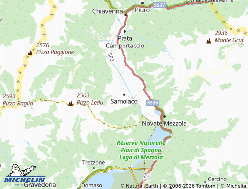 MICHELIN Samolaco map - ViaMichelin
