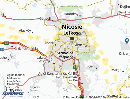 MICHELIN-Landkarte Strovolos - ViaMichelin