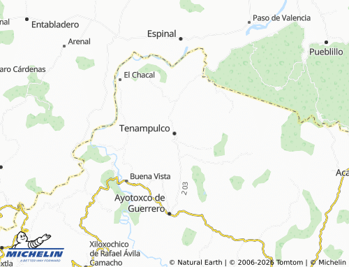 Mapa MICHELIN Tenampulco - ViaMichelin