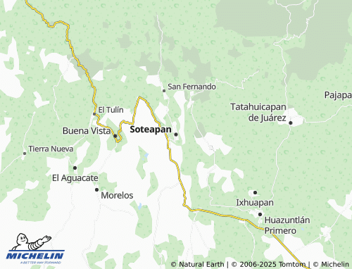 MICHELIN Soteapan map - ViaMichelin