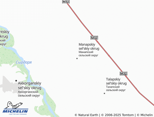 MICHELIN Manapskiy sel'skiy okrug map - ViaMichelin