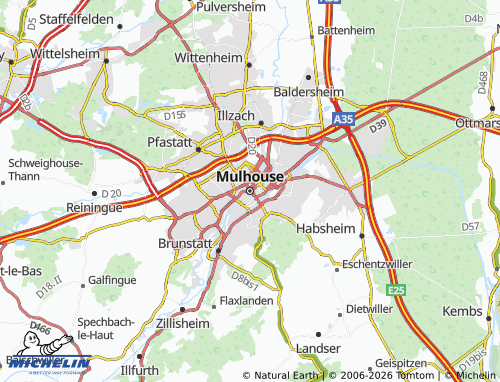 Mapa MICHELIN Mulhouse - ViaMichelin
