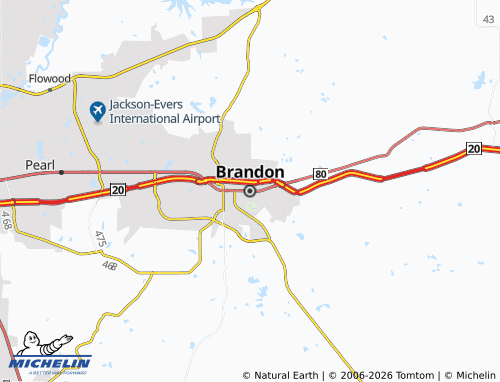 Mapa MICHELIN Brandon - ViaMichelin