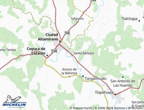 MICHELIN Santa Bárbara map - ViaMichelin