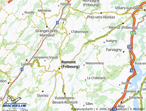 Carte MICHELIN Lussy (Fribourg) - ViaMichelin