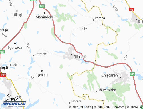 Mappa MICHELIN Glinjeni - ViaMichelin