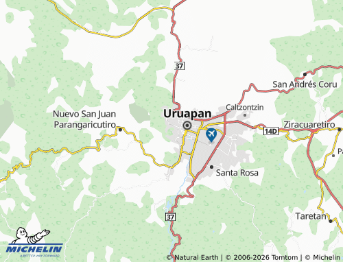 Mapa MICHELIN Rincón del Cupatitzio - ViaMichelin