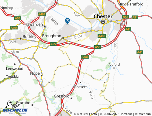 MICHELIN Dodleston map - ViaMichelin