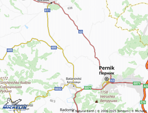 MICHELIN Zidartsi map - ViaMichelin