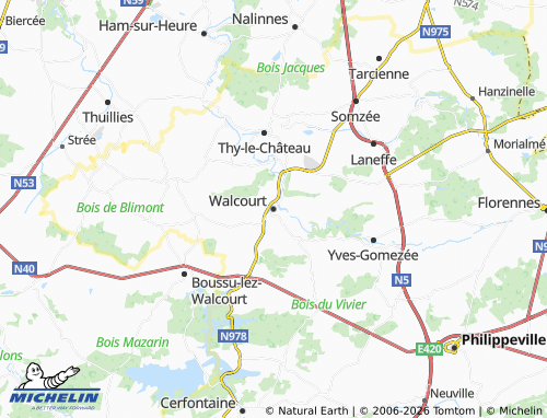 Carte MICHELIN Walcourt - ViaMichelin
