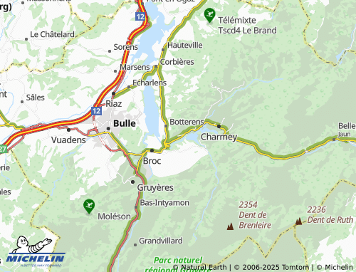 Carte MICHELIN Châtel-sur-Montsalvens - ViaMichelin