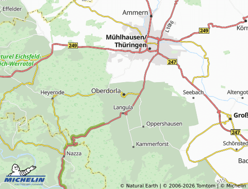 MICHELIN Oberdorla map - ViaMichelin