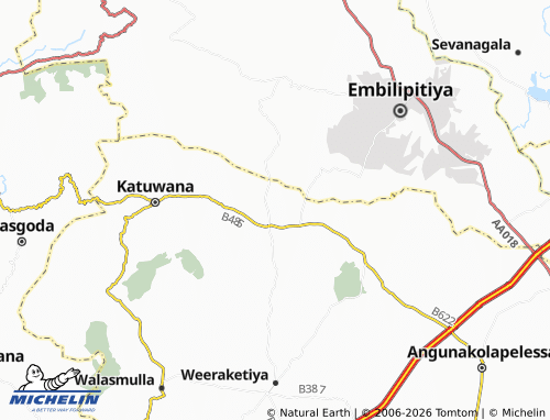 Mapa MICHELIN Middeniya North - ViaMichelin