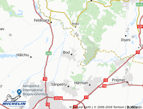 Carte MICHELIN Bod - ViaMichelin