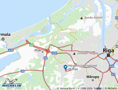 Mapa MICHELIN Spilve - ViaMichelin