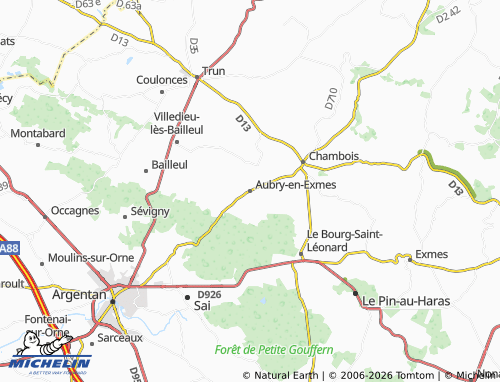 MICHELIN Aubry-en-Exmes map - ViaMichelin