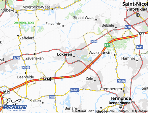 Kaart MICHELIN Lokeren - ViaMichelin