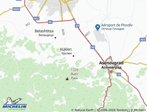 MICHELIN Kuklen map - ViaMichelin