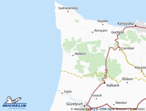 Mappa MICHELIN Akdeniz - ViaMichelin