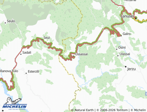 MICHELIN Ussassai map - ViaMichelin