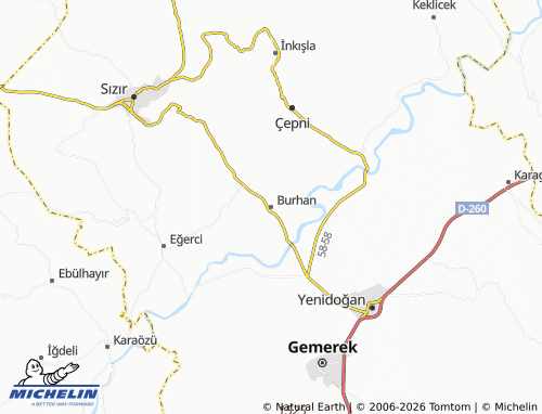 Mappa MICHELIN Burhan - ViaMichelin
