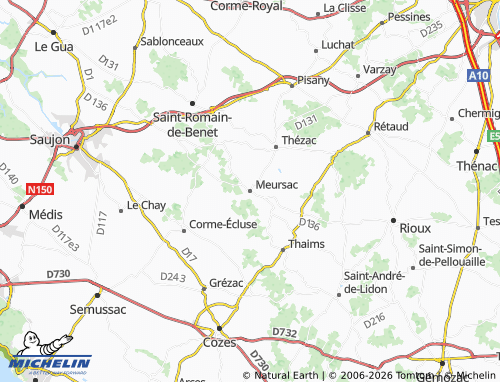 Mapa MICHELIN Meursac - ViaMichelin