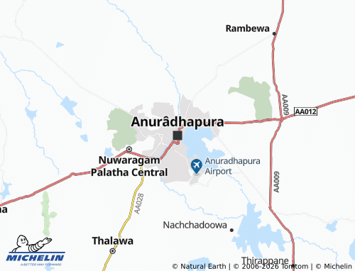 MICHELIN Anuradhapura map - ViaMichelin
