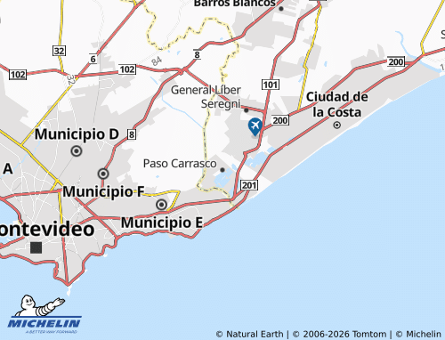 MICHELIN Paso Carrasco map - ViaMichelin