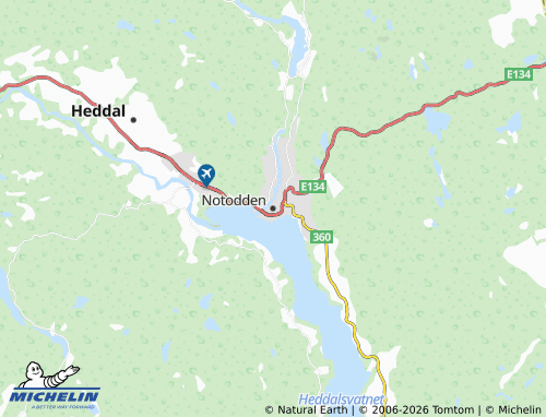 Mapa MICHELIN Notodden - ViaMichelin