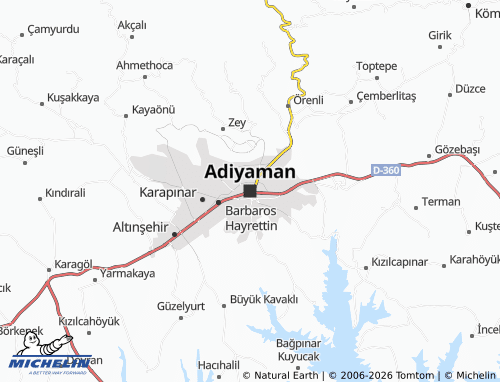 Mapa MICHELIN Adiyaman - ViaMichelin