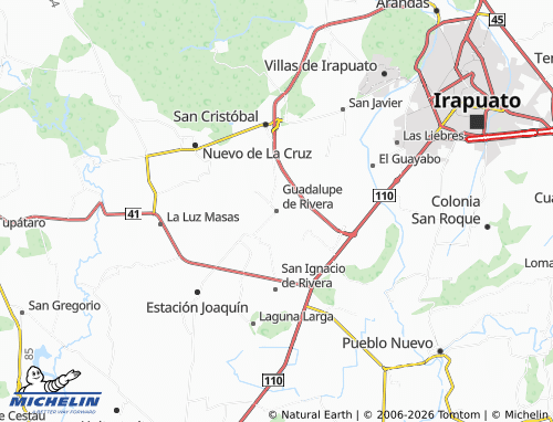 Mapa MICHELIN Guadalupe de Rivera - ViaMichelin