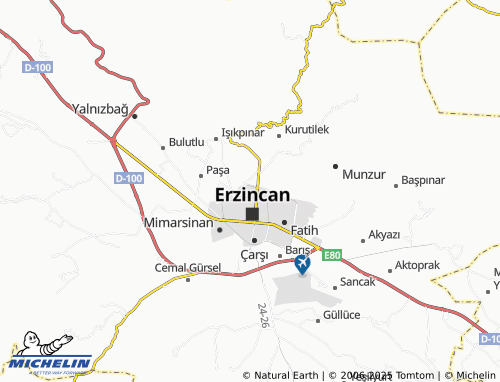 MICHELIN-Landkarte Kazım Karabekir - ViaMichelin